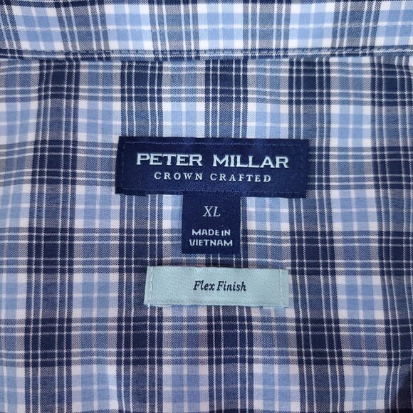 Peter Millar Crown Crafted Mens XL McAlister Performance Poplin Sport Shirt - Picture 9 of 14